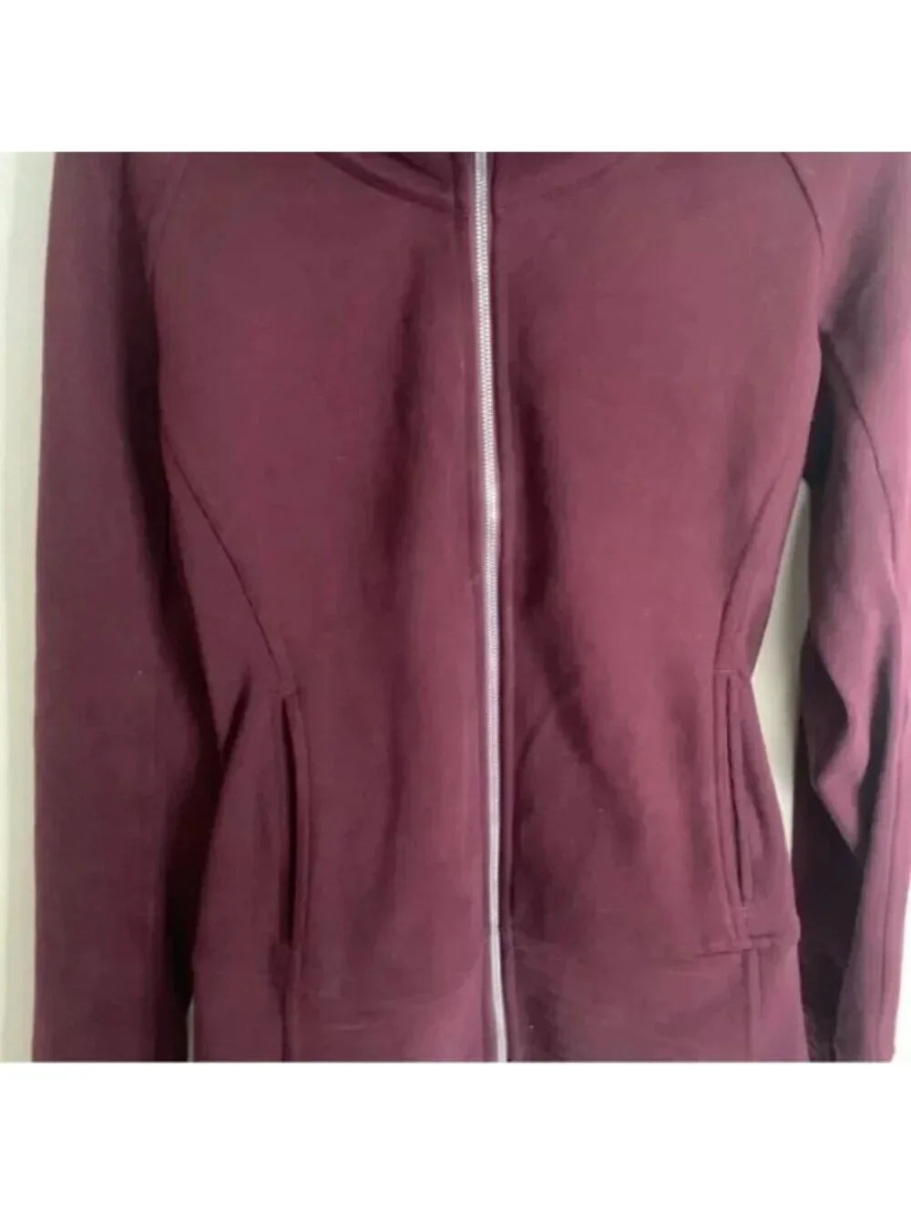 Lululemon Radiant Jacket II Cassis Athletic High Neck Cotton Fleece 10